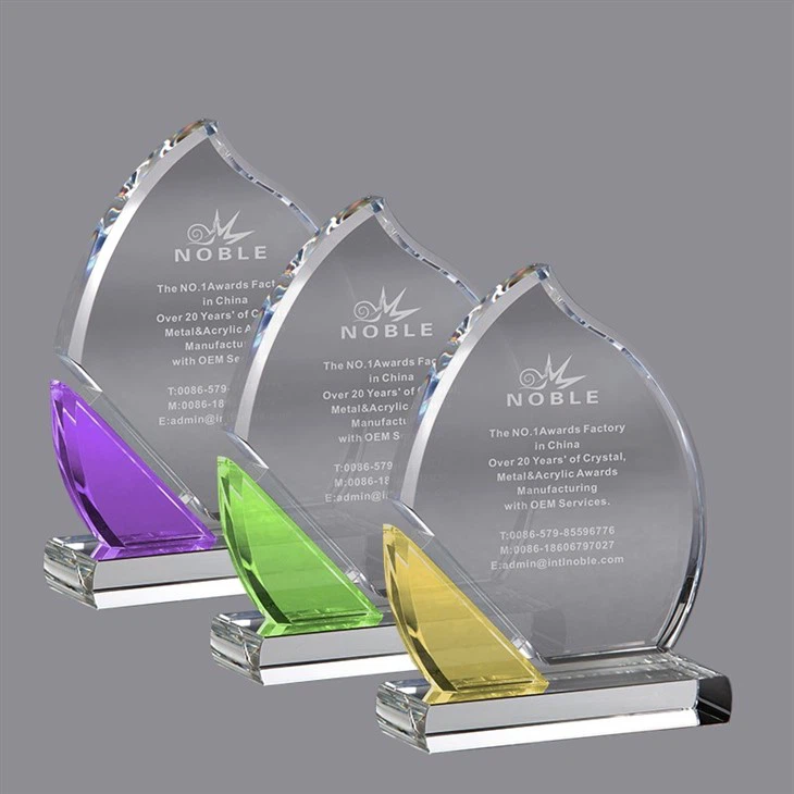 Crystal Flame Colorful Trophy suppliers