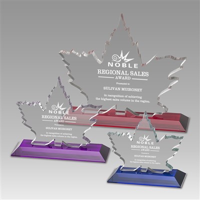 Laser Cuttering Glass Maple Nagrody na Nagrodzie